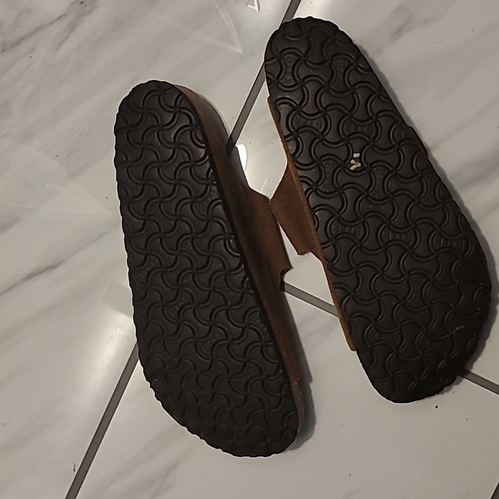 Birkenstock Arizona Brown Leather Slides Sandals Size 44 (11 Mens) Like New!!! - Picture 8 of 8